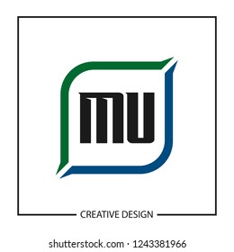 Initial Letter MU Logo Template Design