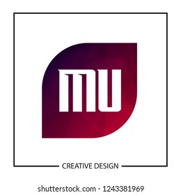 Initial Letter MU Logo Template Design