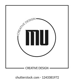 Initial Letter MU Logo Template Design