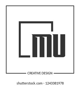 Initial Letter MU Logo Template Design