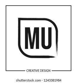 Initial Letter MU Logo Template Design