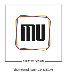 Initial Letter MU Logo Template Design