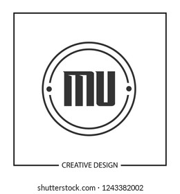 Initial Letter MU Logo Template Design