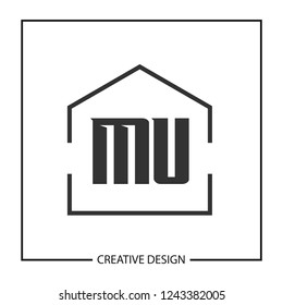 Initial Letter MU Logo Template Design