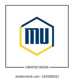 Initial Letter MU Logo Template Design