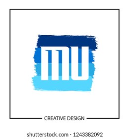 Initial Letter MU Logo Template Design