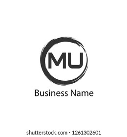 Initial Letter MU Logo Template