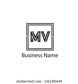 Initial Letter MU Logo Template