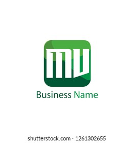 Initial Letter MU Logo Template