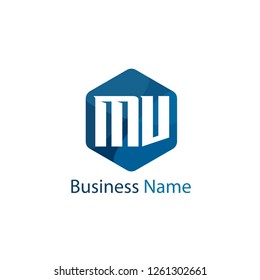 Initial Letter MU Logo Template