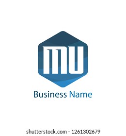 Initial Letter MU Logo Template