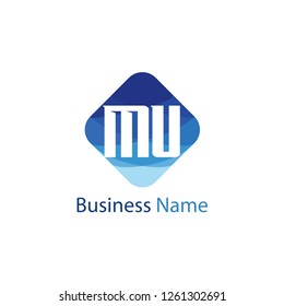 Initial Letter MU Logo Template