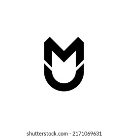 Initial Letter MU or UM Logo Design vector Template. Creative Abstract MU or UM Logo Design Vector Illustration