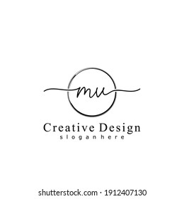 Ursprünglicher Brief MV Kalligrafie handgeschriebenes Logo. Handgeschriebenes Alphabet in der Logo-Vorlage. Buchstaben und Alphabet für Ihr Logo-Design.