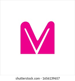 Vorlage für das Design des Logos oder des VM-Logos mit Anfangsbuchstaben