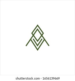 Initial letter mv  logo or vm logo design template
