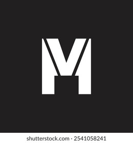 Anfangsbuchstabe MV Silhouette Logo-Design, elegante und stilvolle Ikone Vektor Monogramm.