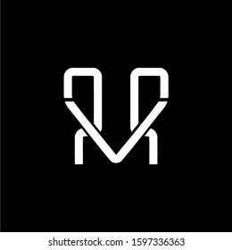 Initial Letter MV, VM, Logo Design Template.