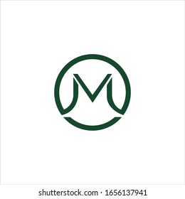 initial letter mv or vm logo vector design