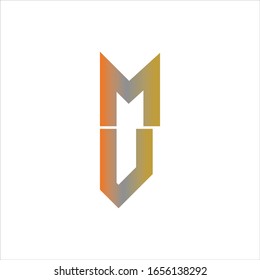 letras iniciales diseños vectoriales de logotipos mv o vm