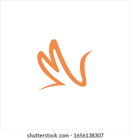 Entwürfe für Vektorillustrationen mit Anfangsbuchstaben mv oder vm