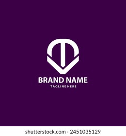 Anfangsbuchstabe MV, VM-Logo-Design
