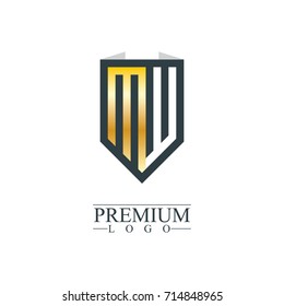 Initial Letter MW Company Design Logo Template