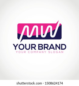 Initial letter MW Logo Design vector template. Modern creative MW initial based letter icon logo.