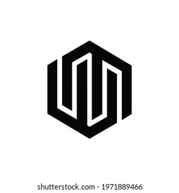 initial letter MW logo or icon monogram. EPS 10