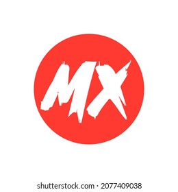 Initial Letter  MX Logo icon