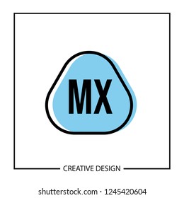 Initial Letter MX Logo Template Design