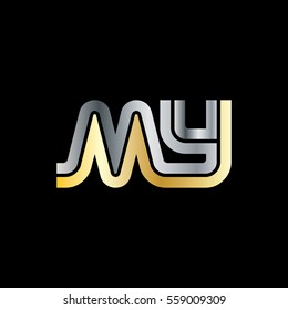 Initial Letter MY Linked Design Logo