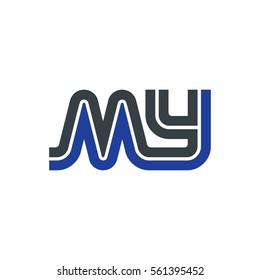 Initial Letter MY Linked Design Logo
