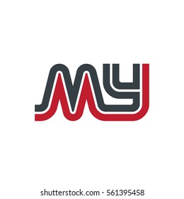 Initial Letter MY Linked Design Logo