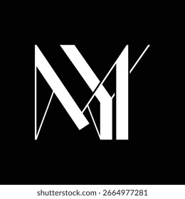 Initial letter MY logo design 