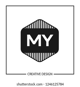 Initial Letter MY Logo Template Design