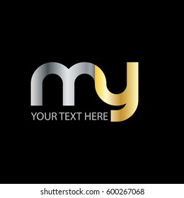 Initial Letter MY Rounded Lowercase Logo