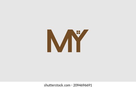 Letra inicial MIS elementos modernos de diseño de logotipo en mayúsculas. Vector