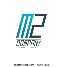 Initial Letter MZ Design Logo Template