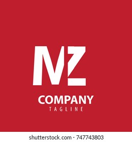 Initial Letter MZ Design Logo