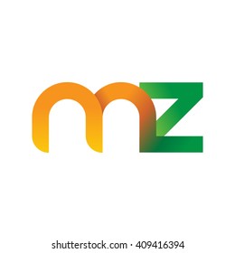 Initial Letter Mz Lowercase Logo Design Stock Vector (Royalty Free ...