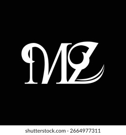 Letra inicial MZ logo design 