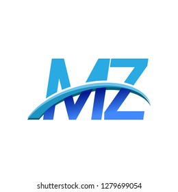 Initial Letter Mz Logotype Company Name Stock Vector (Royalty Free ...