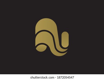 Logotipo De Letra Inicial N 3D Gold, Logotipo De Letra Inicial Para Nombre De La Empresa, Plantilla De Logotipo Alfabeto Listo Para Su Uso, Logotipo Inicial Moderno