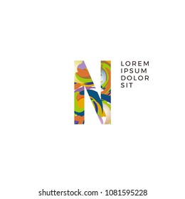 Initial Letter N Abstract Logo Design. Can be adapt to Corporate identity, logo, icon, symbol and brand identity.