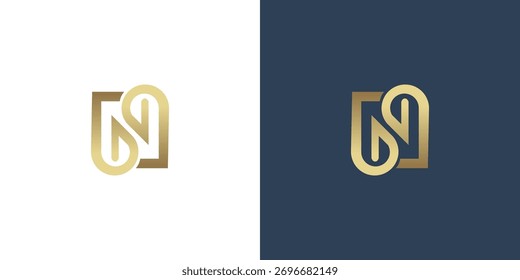 Letra inicial N Diseño de Vector de logotipo de monograma abstracto	