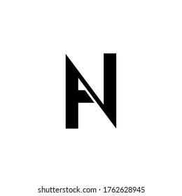 initial letter A and N, AN, NA logo, monogram line art style design template