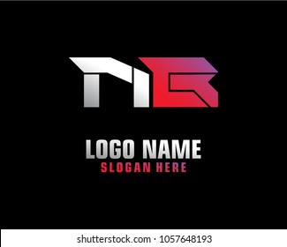 Initial letter N B logo template vector
