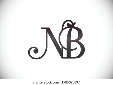 Initial Letter N B Logo Design. Monogram logo. Graphic Alphabet Symbol for Corporate Business Identity.