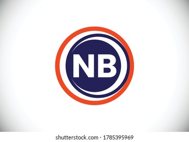 Initial Letter N B Logo Design. Monogram logo. Graphic Alphabet Symbol for Corporate Business Identity.